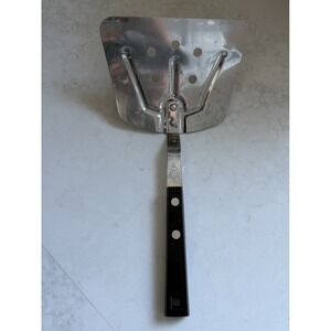 Vintage Household Brand Curved Wide Spatula Flipper Stainless Steel USA